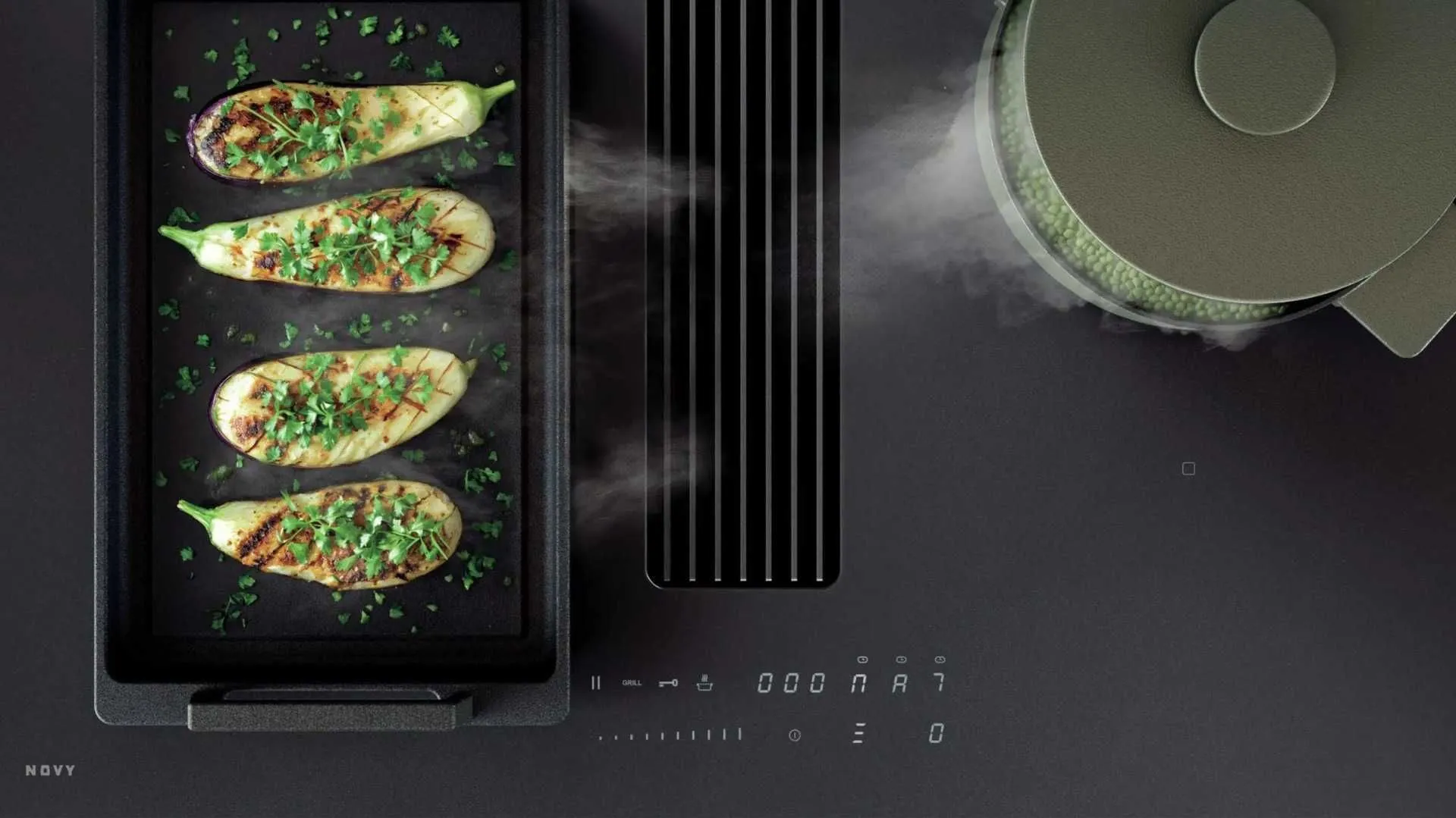 Novy pliidiplaat + õhupuhastaja Novy Easy Matte Line 1861-g1