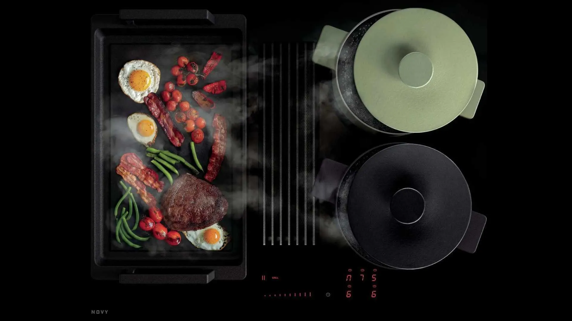 Novy pliidiplaat + õhupuhastaja Novy Easy 1881