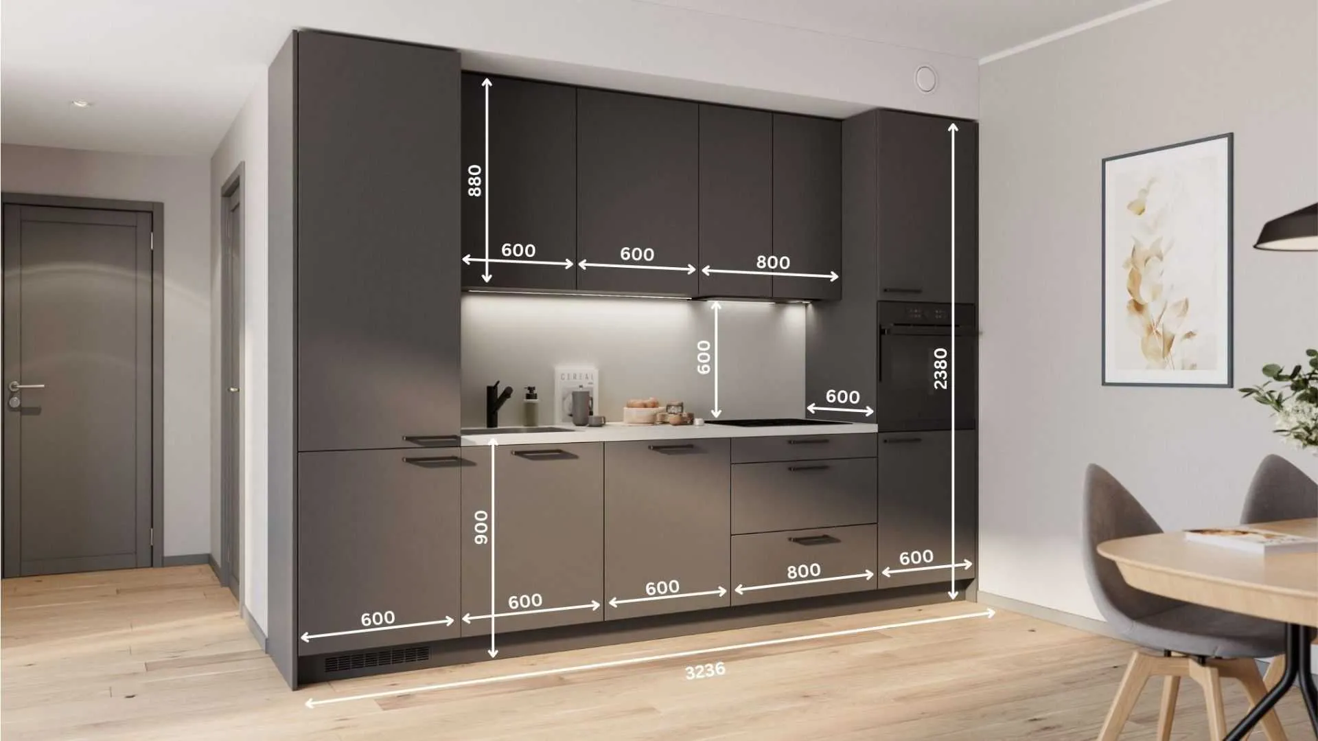 Luma sirge köögikomplekt 324 cm