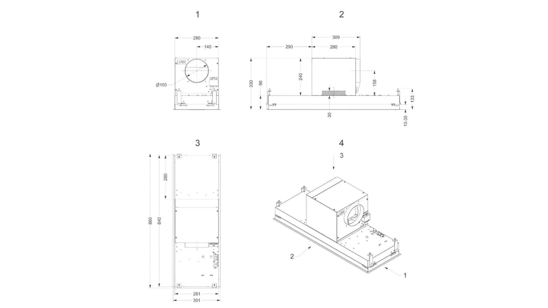 Novy air purifier Mini Pureline 826