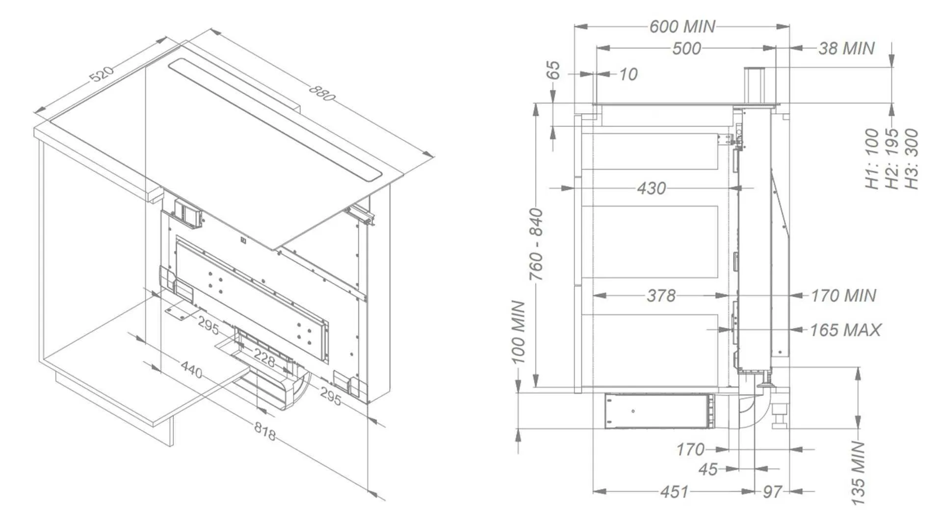 Novy pliidiplaat + õhupuhastaja Novy Panorama Power 1841