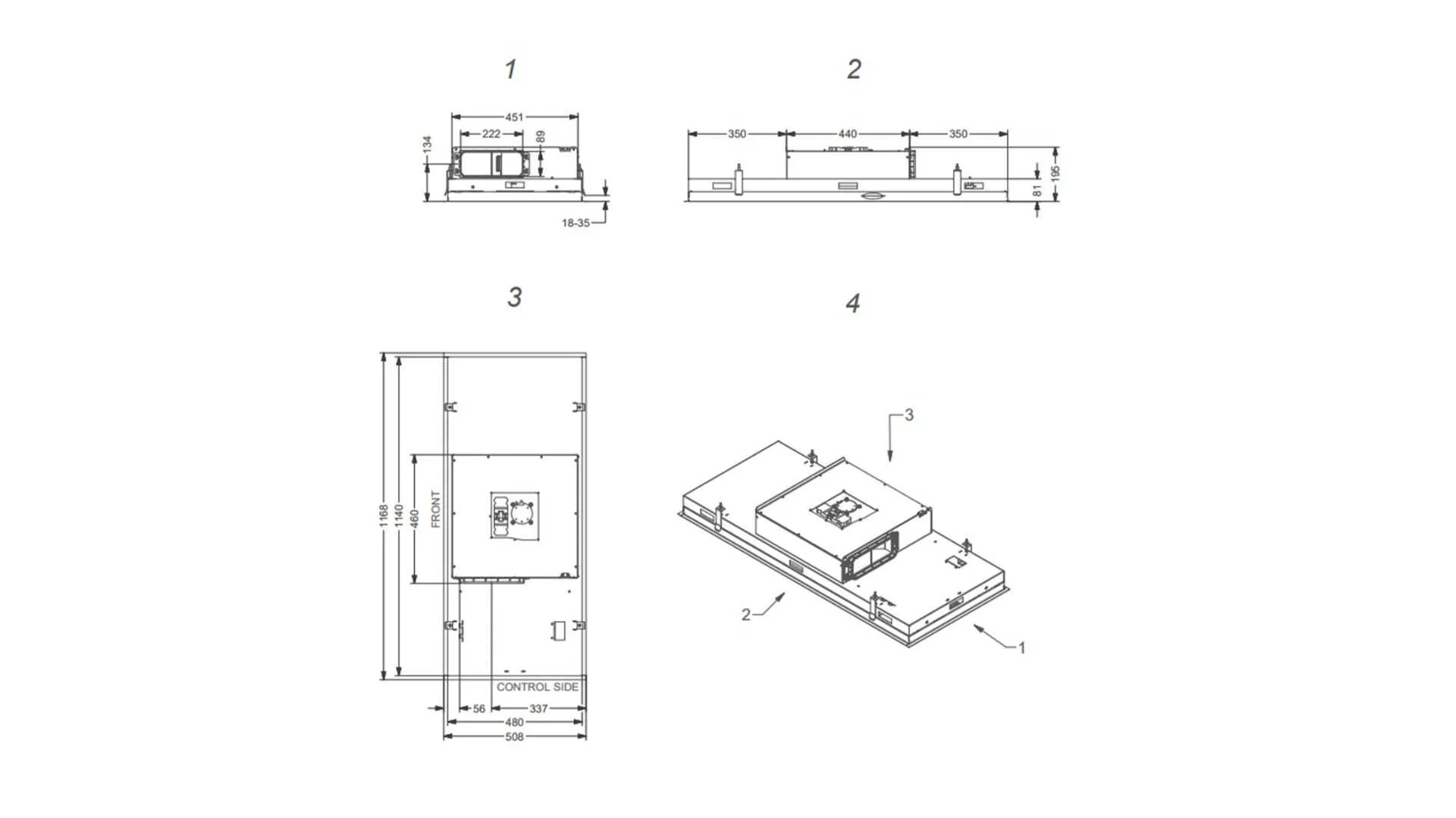 Novy ceiling-mounted air purifier Pureline Compact 6822