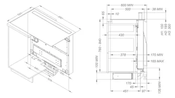 Novy pliidiplaat + õhupuhasti Novy Panorama Pro 1821