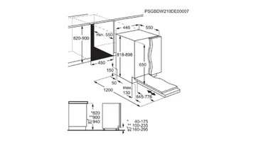 Electrolux integreeritud nõudepesumasin 45 cm 300 seeria AirDry