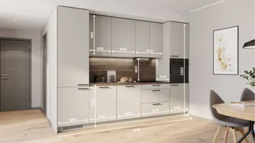 Mila sirge köögikomplekt 324 cm