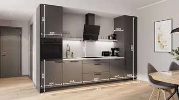 Thalia sirge köögikomplekt 344 cm