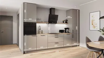 Celine sirge köögikomplekt 344 cm