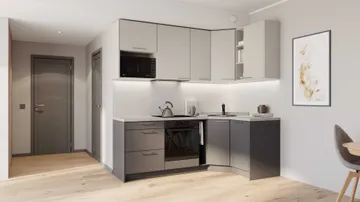 Elin nurgaga köögikomplekt 132×222 cm