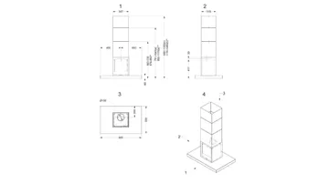 Novy air purifier for island Flatline 7645